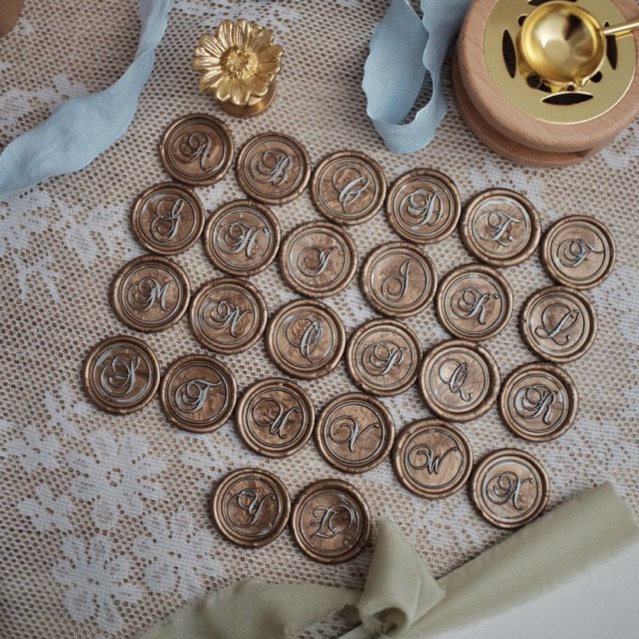 Alphabet Wax Seal Stamp Cursive 字母火漆印章