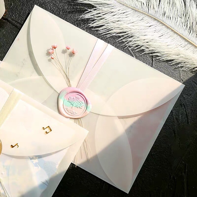 Vellum Paper Envelope Translucent Paper Envelope for Wedding Invitation 硫酸纸信封 邀请函