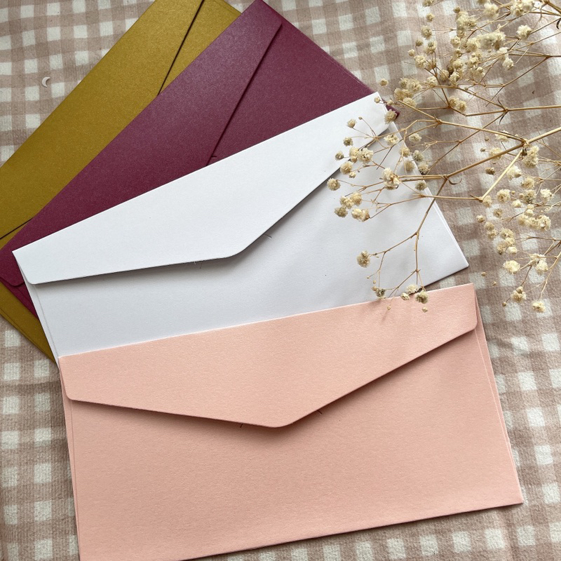 22x11cm 250gsm Long Pearl Paper Envelope Wedding Invitations 结婚请柬5号信封